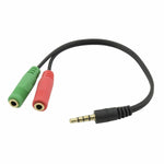 Adattatore Jack 3,5 mm da Femmina a Maschio iggual IGG317280 Nero