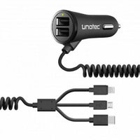 Caricabatterie per Auto USB Universale + Cavo USB C Unotec