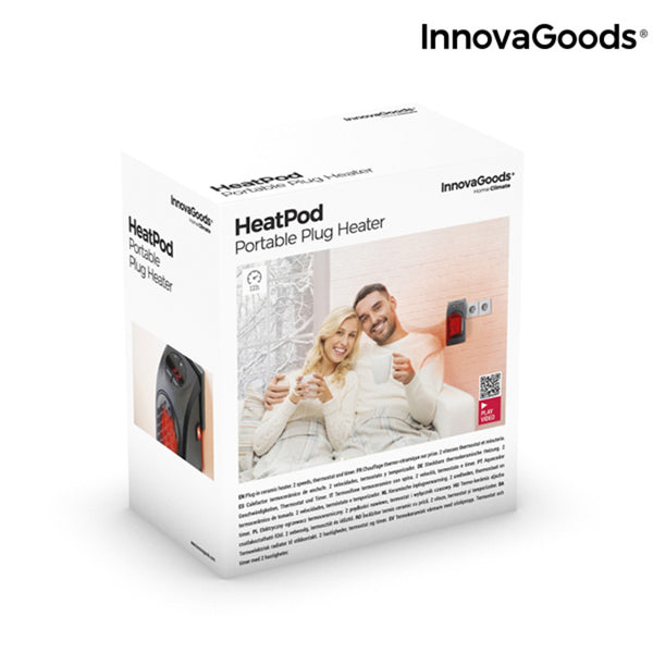 Termoventilatore Ceramico a Corrente HeatPod InnovaGoods IG814847 400W Nero Multicolore (Ricondizionati A+)