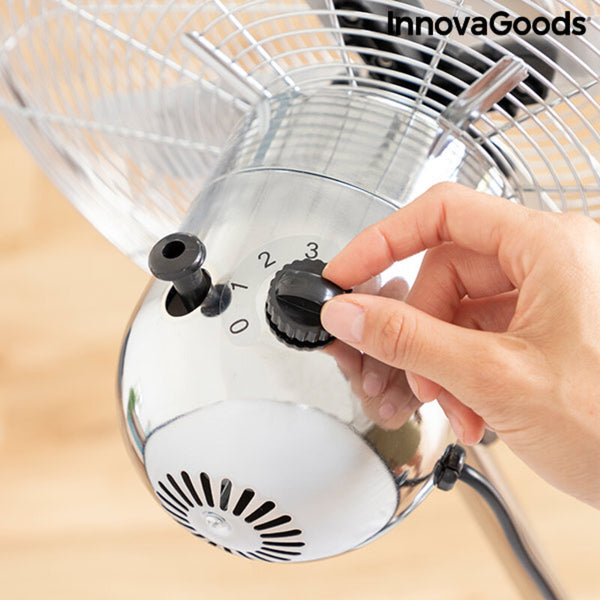 Ventilatore a Piantana Chrome Retro InnovaGoods Ø 40 cm 55W 55 W (Ricondizionati C)