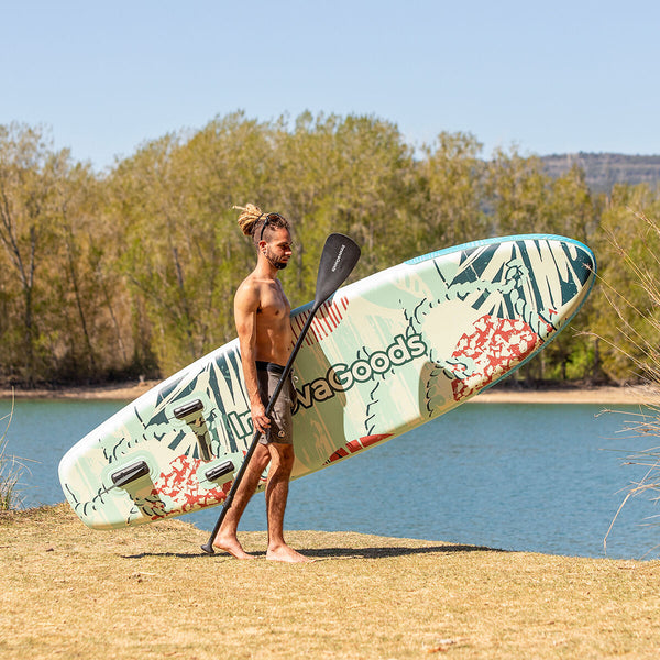 Tavola da Paddle Surf Gonfiabile con Accessori Milos InnovaGoods 10' 305 cm Azzurro (Ricondizionati A)