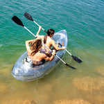 Kayak Gonfiabile Trasparente con Accessori Paros InnovaGoods 312 cm 2 posti (Ricondizionati B)