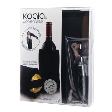 Set Vino Koala   Nero Metallo 2 Pezzi