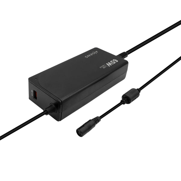 Netzadapter Aisens Cargador 65 W Automatico Universal Multitension Para Portatil Con 9 Conectores + USB-A QC.3.0