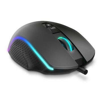 Mouse Gaming con LED Krom NXKROMKEOS 6400 dpi RGB Nero