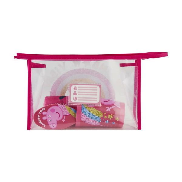 Kulturbeutel mit Zubehör Peppa Pig 4 Stücke Pink (23 x 16 x 7 cm)