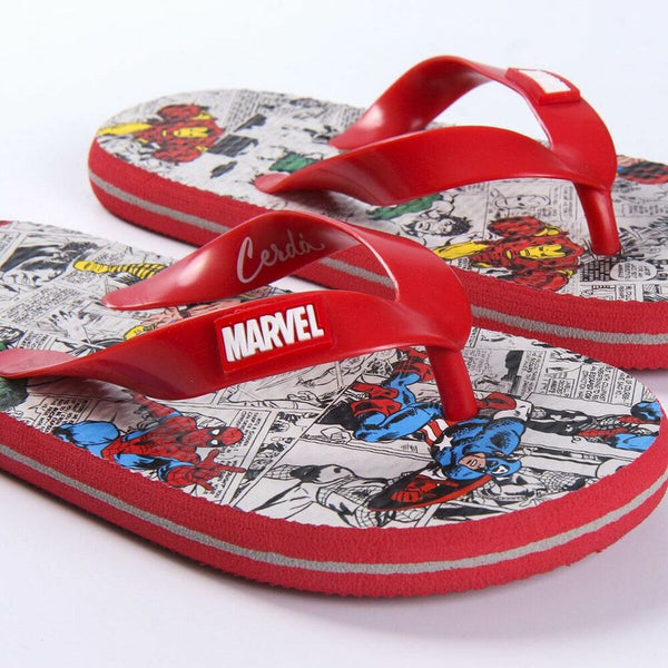 Ciabatte per Bambini Marvel Rosso Grigio