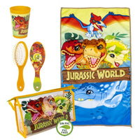 Set da Bagno da Viaggio per Bambini Jurassic Park 4 Pezzi Arancio