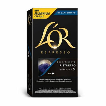 Capsule di caffè L'Or Ristretto 9 Decaffeinato (10 uds)