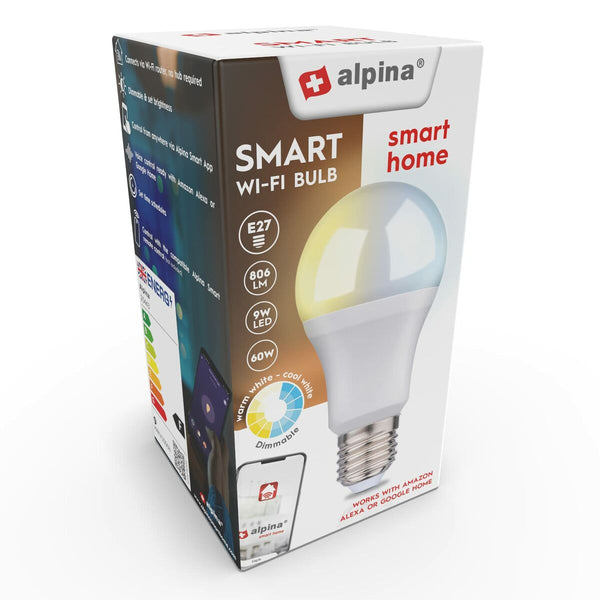 Lampadina Intelligente Alpina RGB 2700-6500 K E27 9 W 806 lm Wi-Fi