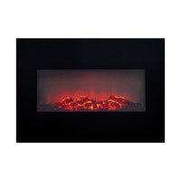 Camino Elettrico Decorativo da Parete Classic Fire Memphis Nero 1800 W