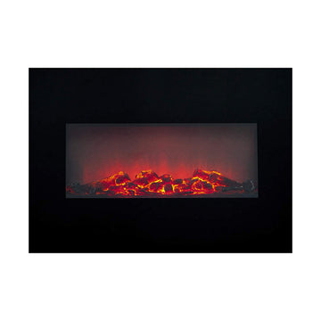 Camino Elettrico Decorativo da Parete Classic Fire Memphis Nero 1800 W