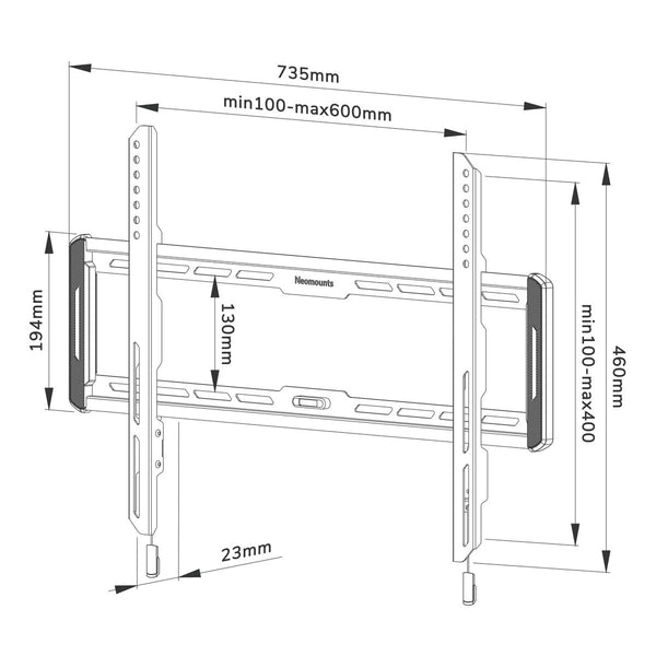 TV Halterung Neomounts WL30-550BL16 40" 75" 70 Kg