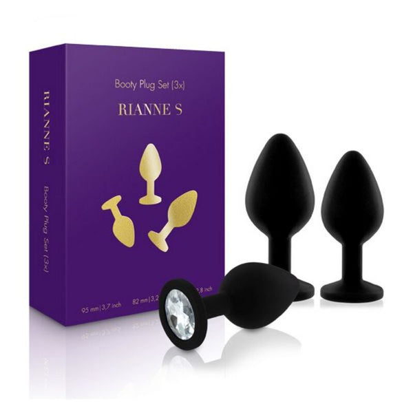 RS - Soiree - Booty Plug (Analplugset 3 St. in Schwarz) Rianne S 71926