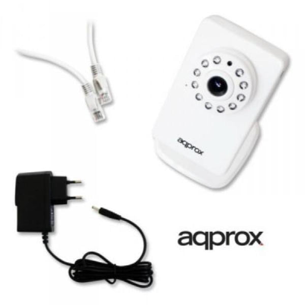 Fotocamera IP approx! APPIP03P2P VGA IR P2P micro SD Wifi Bianco