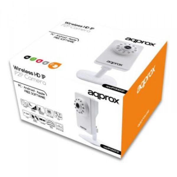 Fotocamera IP approx! APPIP03HDP2P HD IR P2P micro SD Wifi Bianco