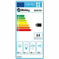 Konventioneller Rauchfang Balay 3BC077EX 75 cm 720 m3/h 65 dB 255W Stahl