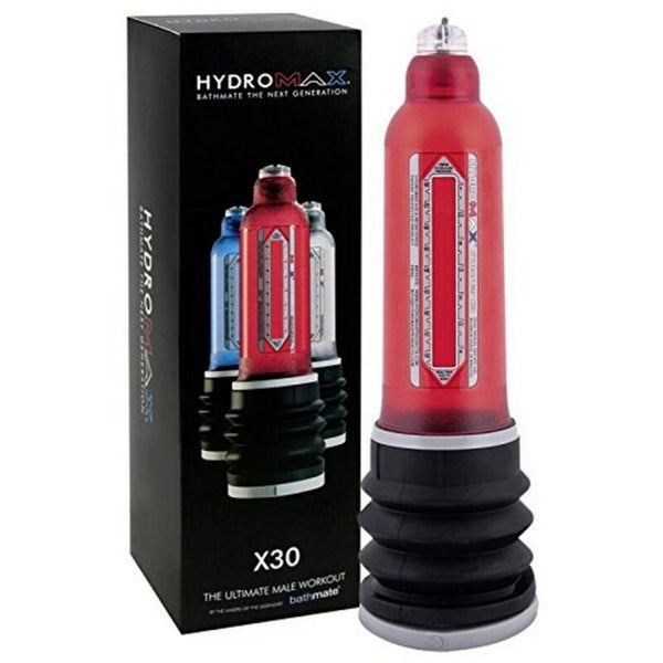 Pompa per Pene Hydromax X30 Rosso Brillante Bathmate X30