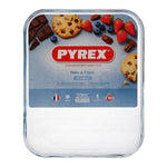 Stampo da Forno Pyrex Classic Vidrio Piano Trasparente Vetro 33 x 27 x 2 cm (6 Unità)