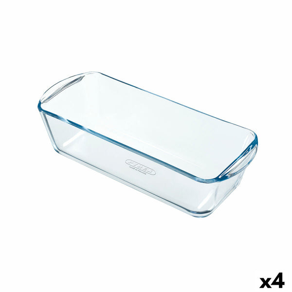 Stampo da Forno Pyrex Classic Vidrio Rettangolare Trasparente 28 x 11 x 8 cm (4 Unità)