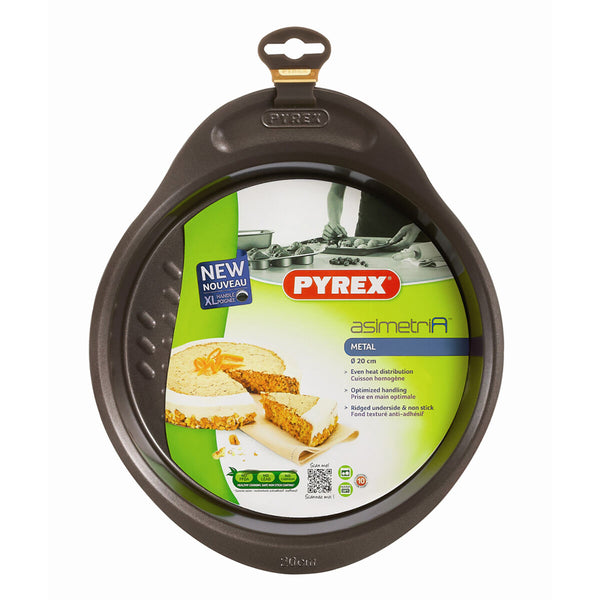 Stampo da Forno Pyrex Asimetria Rotondo Nero 20 cm (6 Unità)