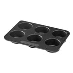 Stampo per Tortini Pyrex Magic Nero 24 x 18 x 3 cm (6 Unità)