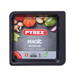 Stampo da Forno Pyrex Magic Quadrato Rettangolare Nero Metallo 24 x 24 cm (6 Unità)