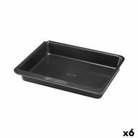 Stampo da Forno Pyrex Magic Quadrato Rettangolare Nero Metallo 24 x 24 cm (6 Unità)