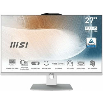 All in One MSI Modern AM272P 12M-014EU Intel Core I7-1260P Bianco 27" 1 TB HDD + 256 GB SSD 16 GB RAM