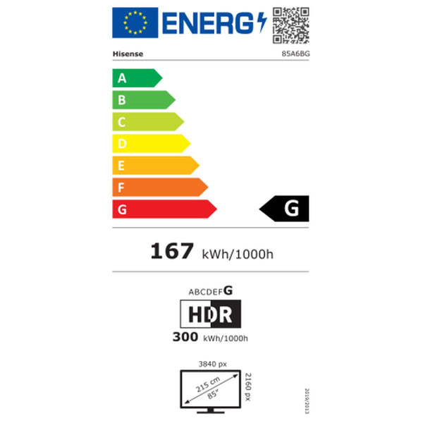 Smart TV Hisense 85A6BG LED 4K Ultra HD 85" Wi-Fi