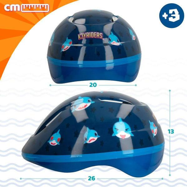 Casco per Bambini K3yriders SHARKY 52-55 cm (4 Unità)