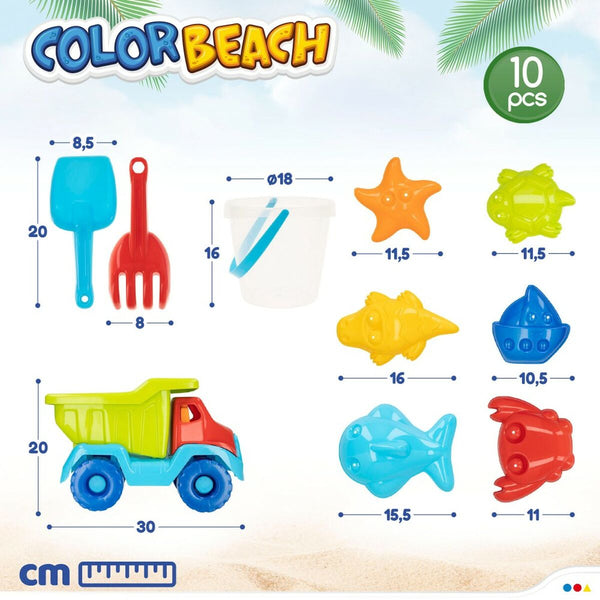 Strandspielzeuge-Set Colorbaby Polypropylen (8 Stück)