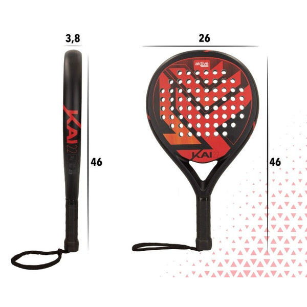 Racchetta da squash Aktive Nero/Rosso (4 Unità)