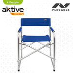 Sedia da Campeggio Pieghevole Aktive Azzurro 56 x 78 x 49 cm (4 Unità)