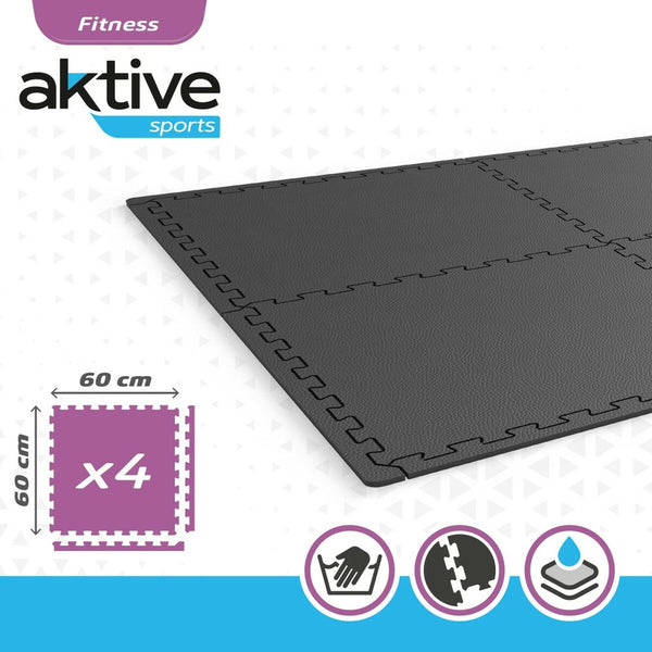 Pavimento Tatami Aktive Grigio scuro (4 Unità)