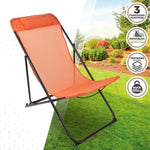 Amaca pieghevole Aktive Arancio 52 x 87 x 77 cm (4 Unità)