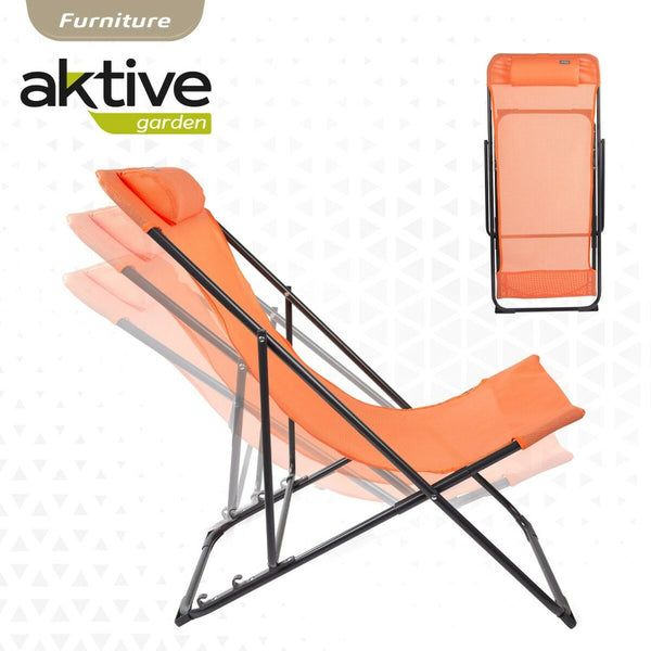 Amaca pieghevole Aktive Arancio 52 x 87 x 77 cm (4 Unità)