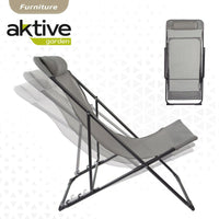 Amaca pieghevole Aktive Grigio 52 x 87 x 77 cm (4 Unità)