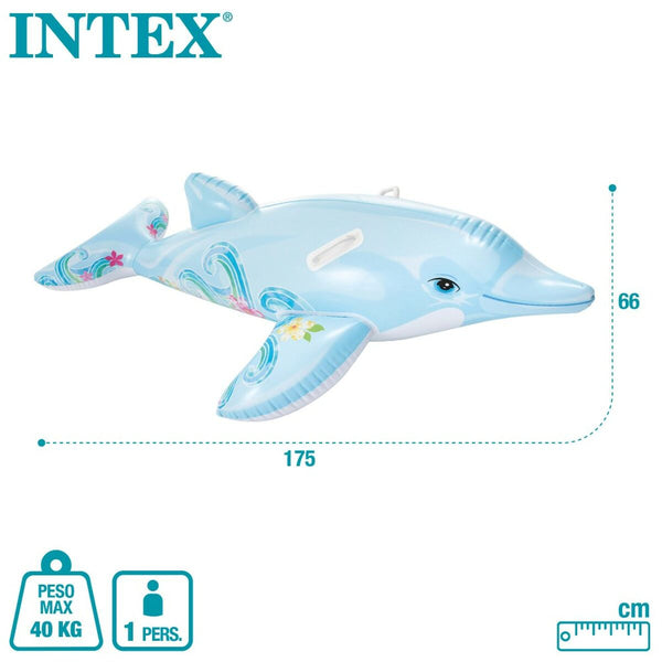 Figura Gonfiabile per Piscina Intex Delfino 175 x 38 x 66 cm (6 Unità)