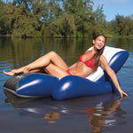 Aufblasbarer Pool-Sessel Intex Floating Recliner Blau Weiß 180,3 x 66 x 134,6 cm (3 Stück)