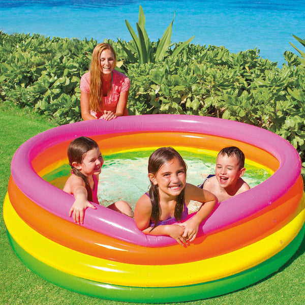 Piscina Gonfiabile per Bambini Intex Sunset Anelli 168 x 46 x 168 cm 780 L (6 Unità)