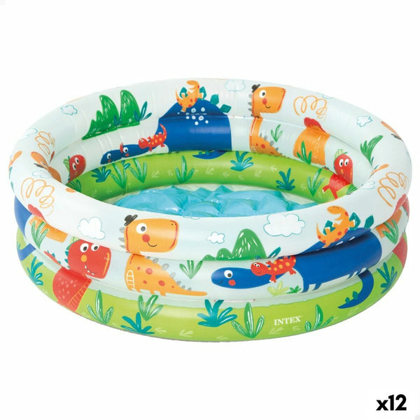 Piscina Gonfiabile per Bambini Intex Anelli Dinosauri 61 x 22 x 61 cm 33 L (12 Unità)