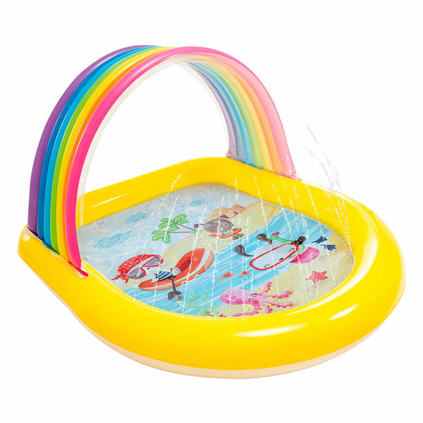 Piscina Gonfiabile per Bambini Intex 84 L Tenda Arcobaleno 130 x 147 x 86 cm (4 Unità)