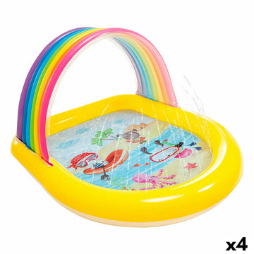 Piscina Gonfiabile per Bambini Intex 84 L Tenda Arcobaleno 130 x 147 x 86 cm (4 Unità)