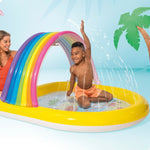 Piscina Gonfiabile per Bambini Intex 84 L Tenda Arcobaleno 130 x 147 x 86 cm (4 Unità)