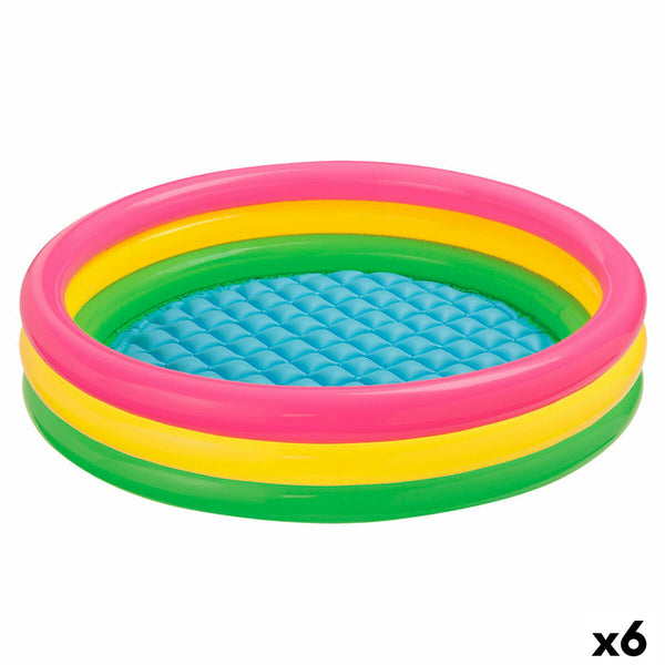 Piscina Gonfiabile per Bambini Intex Sunset Anelli 147 x 33 x 147 cm 275 L (6 Unità)