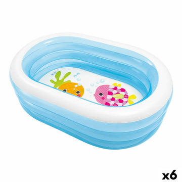 Piscina Gonfiabile per Bambini Intex 230 L Azzurro Bianco Ovalada 163 x 46 x 107 cm (6 Unità)