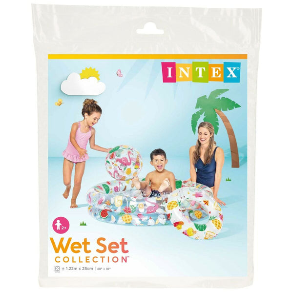 Piscina Gonfiabile per Bambini Intex Tropicale Anelli 122 x 25 cm 150 l (12 Unità)