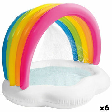 Aufblasbares Planschbecken für Kinder Intex Regenbogen 119 x 84 x 94 cm 84 L (6 Stück)