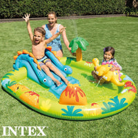 Piscina Gonfiabile per Bambini Intex Dinosauri Parco giochi 191 x 58 x 152 cm (3 Unità)